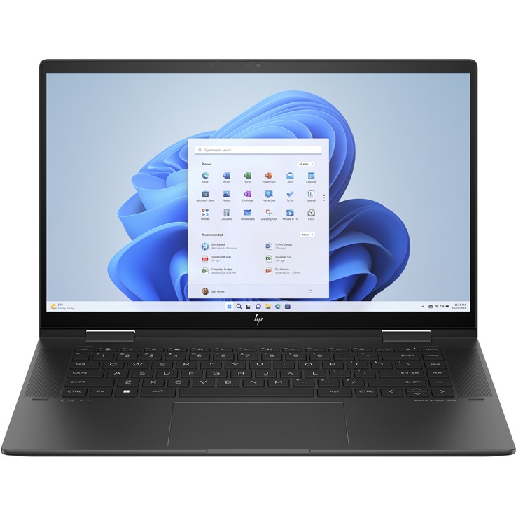 HP ENVY x360 15-fh0001na AMD Ryzen™ 5 7530U Hybrid (2-in-1) 39.6 cm (15.6") Touchscreen Full HD 8 GB LPDDR4x-SDRAM 512 GB SSD Wi-Fi 6E (802.11ax) Windows 11 Home Black