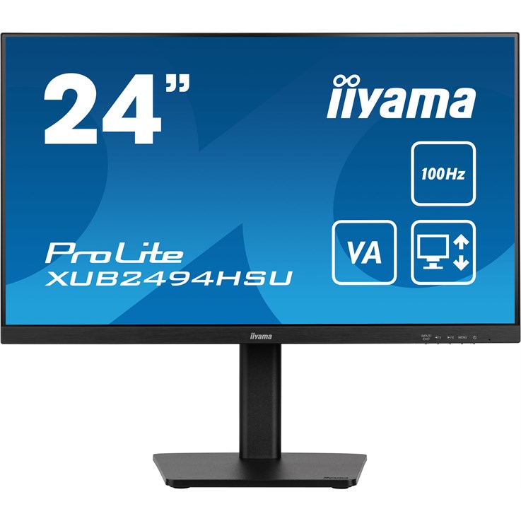 iiyama ProLite XUB2494HSU-B6 (EOL) computer monitor 60.5 cm (23.8") 1920 x 1080 pixels Full HD LED Black